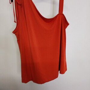 NWT Maurice's Burnt Orange off-shoulder sleeveless blouse. Size 2X
